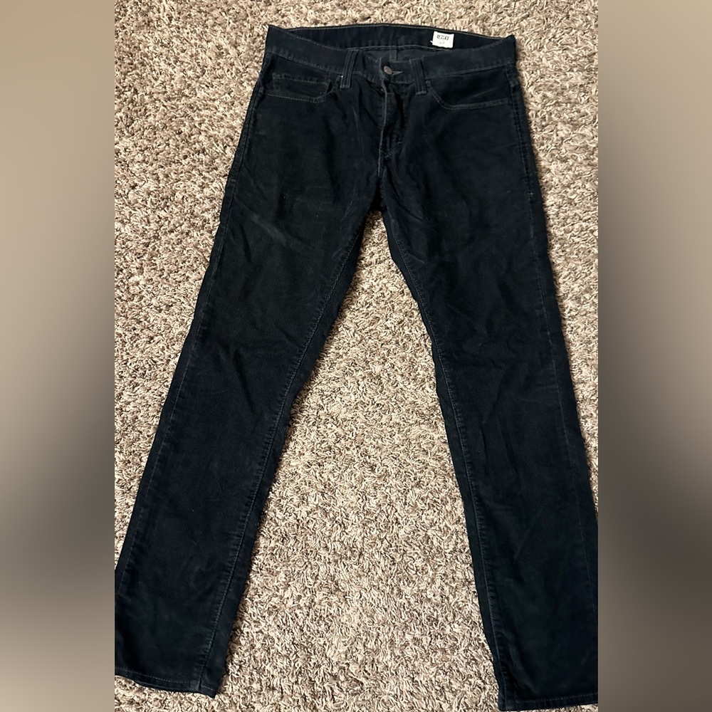 Men's Levi's 511 Skinny Fit Black Corduroy 5 Pocket Pants 32x30